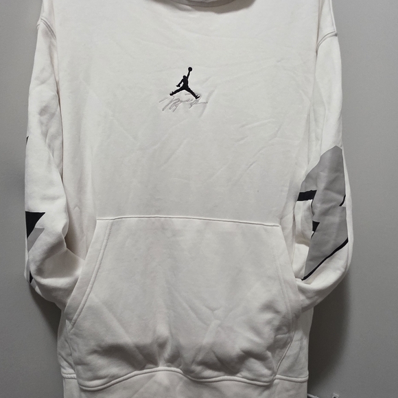 Jordan Other - Jordan White Hoodie with Black Logo
